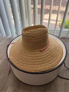 lack of color the vista tan pink ties wide brim dome down summer sun hat small